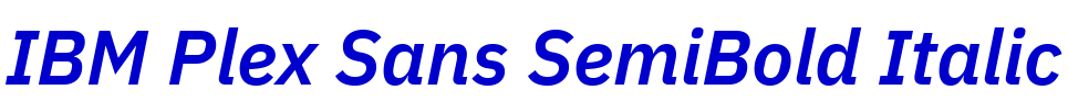 IBM Plex Sans SemiBold Italic الخط
